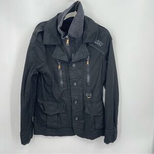 Superdry Japan Rifleman Blazer black cargo Jacket Women’s M